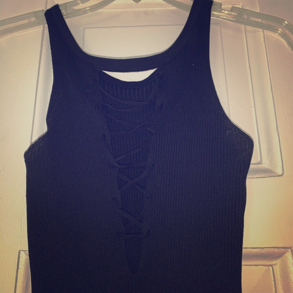 Tank Sweater Dress with a V-next cris cross!